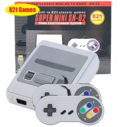 Consoles 2021 Mini HD TV Video Game Console Handheld Retro Family 8 Bits BuiltIn 821 Classic for NES Games Dual Gamepad PAL&NTSC Gift