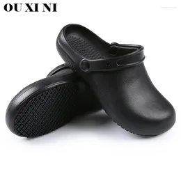 Casual Shoes Black Chef Restaurant High Quality Men Cook El Anti-Slip Water-Proof Oil-Proof Unisex Kitchen Work