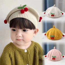 Berets Children Beret Hat For Girls Artist Cute Warm Baby Wool Children'S Hats Winter Retro Vintage Elegant Caps Headwear