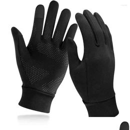 Cycling Gloves Autumn And Winter Warm Biking Fl Finger Outdoor Sports Non-Slip Touch Sn Driving Running Fishing Drop Delivery Outdoors Ottsa