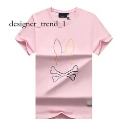 Psyco Bunny Shirts American Designer Business Tshirts Luxury Fashion Breathable Cotton Tees Mens Women USA Casual High Street Polos Skull Rabbits Tshirts 8698