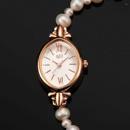 Wristwatches Watch For Women Shell Pearl Bracelet Clock Elegant Waterproof Creative Lady Quartz Korean Fashion Montre Femme Luxe Marque