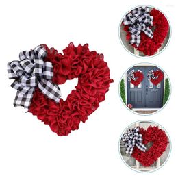 Decorative Flowers Heart Wreath Christmas Wreaths Outdoor Wedding Ladies Gifts Ideas Cloth Valentine's Day Ornament Miss Decorations