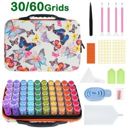 60 Girds Diamond Painting Storage Box Multifunctional DIY Beads Organiser Portable Nail Art Tools Containers 240327