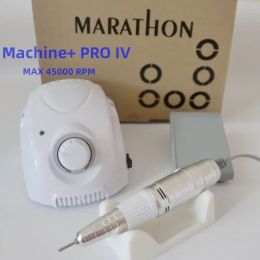 Drills NEW MARATHON Champion 3 Pro Handle 45K Electric Nail Drill Strong 210 micro Motor Grinding Machine For Nail Art Tools