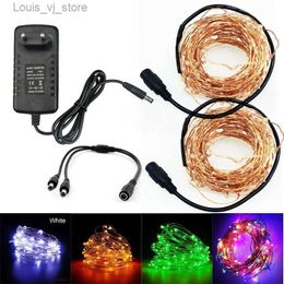 LED Strings 10m 20m 50m String Light Waterproof Copper Wire Holiday Outdoor Fairy Lights DC 12V For Christmas Party Wedding YQ240401