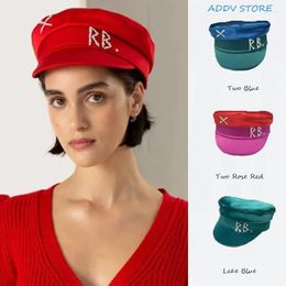 Berets Sparkling Water Diamond Letters Multicolor Sboy Hat For Women