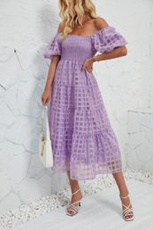 Zenaide Knit Off Shoulder Elegant Dress Summer Midi Slit Strapless Women Halter Neck Bodycon Dresses Party Purple Vestido Wsevypo Paris Runway 804