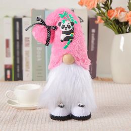 Party Decoration Faceless Standing Panda Dwarf Doll Posture Desktop Cute Ornaments Window Show