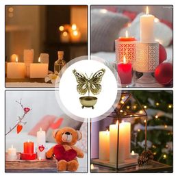 Candle Holders Metal Butterfly Holder Minimalist Desktop Tealight Stand Ornament Rustproof Table Candlelight Dinner Supplies