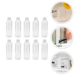 Storage Bottles 10 Pcs Bottle Transparent Aluminium Cap Travel Makeup Containers Hand Dispenser Leak Proof