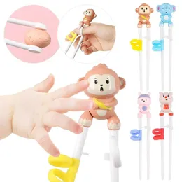 Chopsticks Baby Learning Training Cartoon Animal Beginner Chopstick Tableware Kids Eating Helper