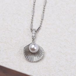 Pendant Necklaces Stylish Pearl Necklace Creative Shaped Freshwater Neck Chain For Women And Girls