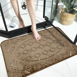 Bath Mats Highly Absorbent And Anti Slip Flannel Bathroom Floor Door Skin Friendly Non Allergic