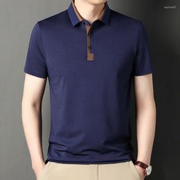 Men's Polos 2024 Fashion Brand Polo Shirt For Men Short Sleeve Solid Casual Summer Cool T-shirt Korean Style Loose Male