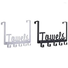 Hangers Over The Door 5 Hooks Hanger Towel Rack Bathroom Organiser For Hanging Towels Robe Shirt Hat