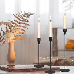 Candle Holders 3Pcs Metal Romantic Candlelight Dinner Candlestick For Holiday Valentine's Day Wedding Table Decoratioin