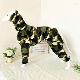 Dog Apparel Small Italian Greyhound Clothes Warm Cotton Large Stretch Outdoor Camouflage Green Whippet Belington Base Terrier