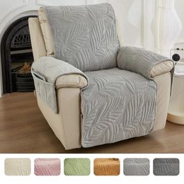 Chair Covers Thicken Anti-Slip Recliner Sofa Leaves Printed Mat For Living Room Dustproof Armchair Sofas Towel Home Decor