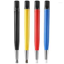 Watch Repair Kits 4Pcs/Set Rust Removal Brush Pen Glass Fibre / Brass /Steel /Nylon Shape Parts Polishing Cleaning Tool