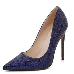 Pumps Luxury Women's High Heels Pumps Shoes 2023 Sexy Black Blue Purple Heeled Dance Party Wedding Office Shoes Ladies Large Size 45