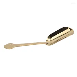 Tea Scoops Gold Color Spoon Long Handle Shovel Chinese Kongfu Spoons Scoop Accessories Tools Teaware