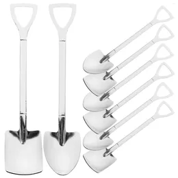 Coffee Scoops 1 Set/ 20pcs Spoons Set Stainless Steel Tea Sugar Spoon Stirring Mixing For Dessert Cake