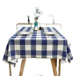 Table Cloth Checkered Printed Tablecloth With Minimalist Style Rectangular Waterproof For Indoor And Outdoor Kitchen Decoration T