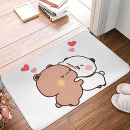 Bath Mats Bubu Dudu Mat Non Slip Panda And Brownie Bear Couple Toilet Quick Dry Kitchen Shower Room Foot Soft Bathroom Carpet