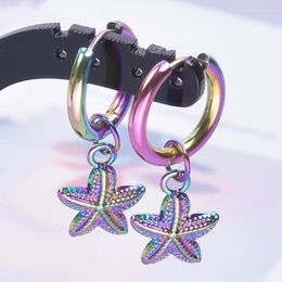 Dangle Earrings Fashion Cute Sea Animal Starfish Hoop Pendientes Mujer Elegant Hip Hop Boucle Oreille Femme Piercing Jewelry Wholesale