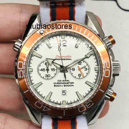 Fashion for Mens Luxury Mechanical Wristwatches Watch Five Orange Circle White Face Tricolour Cloth Japanese Movement Hw013designer Watch