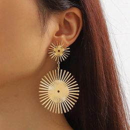 Dangle Earrings Jewellery Alloy Sunflower Fashionable And Long Style Women's