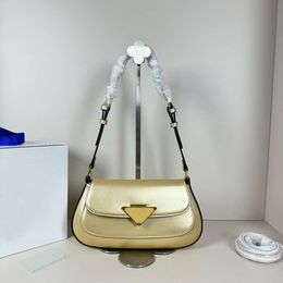Designer Gold Evening Bright Patent Leather Crossbody Luxury All-match Underarm Bag Handbag for Women Baguette Red Shoulder Bags