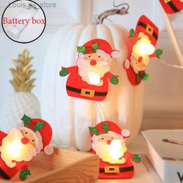 LED Strings Christmas Decorative Lights Creative Led Lamp Santa Claus Snowman Little Bear Xmas Ornaments for Home Decorations 2024 YQ240401