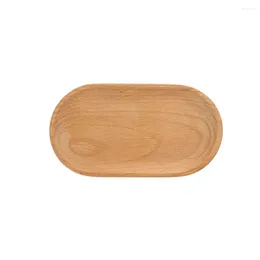 Plates Wooden Tray Dessert Plate Environmentally Tableware Woodware 1pc Afternoon Tea Trays Paint-free Round Practical