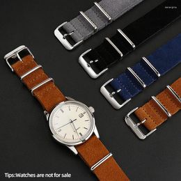 Watch Bands Cowhide Strap Genuine Leather Watchband 20mm 22mm Suede Vintage For Men Women Wristbands Replacement Bracelet