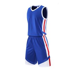 Men Basketball Jersey Sets Custom Training Suits High Quality Team Sports Sleeveless Shirts Shorts Male 240325