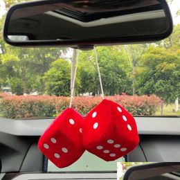 Interior Decorations Car Pendant Hanging Ornament Dice Veet/P New Year Gifts Rear View Mirror Goods Styling T221215 Drop Delivery Auto Oto8Z