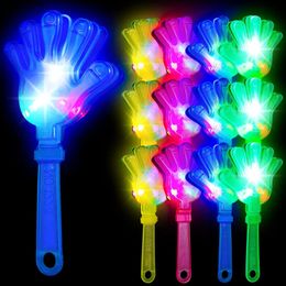 12pcs Hand Clappers Light up LED Clappers Noisemakers Loud Noise Maker Toy Clap Toy for Wedding Birthday Party Favors Supplies 240323