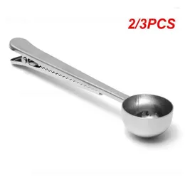 Coffee Scoops 2/3PCS Tool Stainless Steel Seal Strong Opening And Closing Force Thicken Standard Capacity Measuring Spoon Clip To Bake