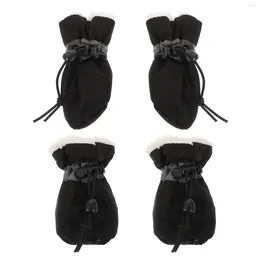 Dog Apparel 4 Pcs Sock Trainers Pet Shoe Covers Outdoor Footwear Winter Warm Shoes Cat Boots