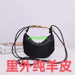 BottegVeneta Tote Bags Sardine Designer Bags 2024 New Mini Bag Sardine Woven Bag Sheepskin Metal Handle Single Shoulder Diagonal Handbag have logo HB064F