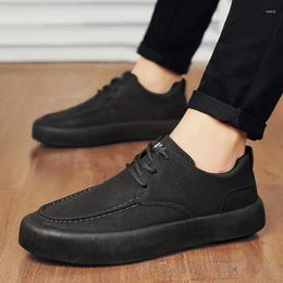 Dress Shoes Men's 2024 Autumn Casual Leather Board Fashion Spring And Boys