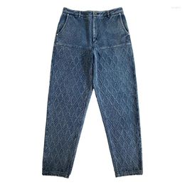 Men's Pants Indigo Sashiko Tapered Japanese Style Trousers