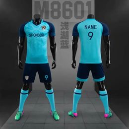 Football Jerseys Adults Childs Soccer Training Uniforms Shirts and Shorts Sets Men Kids Soccer Game Team Uniforms Suit 240315