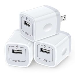 USB Wall Charger Block 3-piece Set for iPhone/Samsung Galaxy