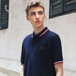 Fred Perry Summer Mens Polo Shirt 2024 golf shirt British Leisure Business Wheat Ear Short Sleeve Collar t shirt designer polo shirt fred pery mens polo tshirtZVTO