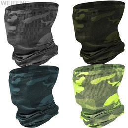 Bandanas Tactical Bandana Summer Face Scarves Breathable Cycling Head Mask Hiking Skiing Sport Anti-UV Windproof Neck Cover Camo