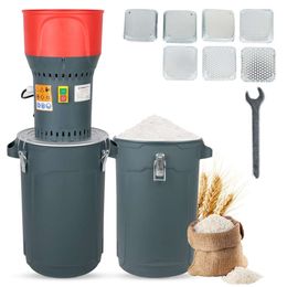 DETODDA 6.6 Gallon (approximately 17.6 Corn Granulator, Electric Food Mill, Farm Household Wheat Grinder, Suitable for Spices, Rice, Feed, Flour, Grains, 7