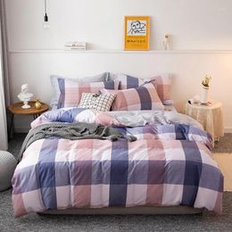 Bedding Sets 2024 Est Four-piece Simple Ins Cotton Double Household Bed Sheet Quilt Cover Thickening Sanding Dormitory